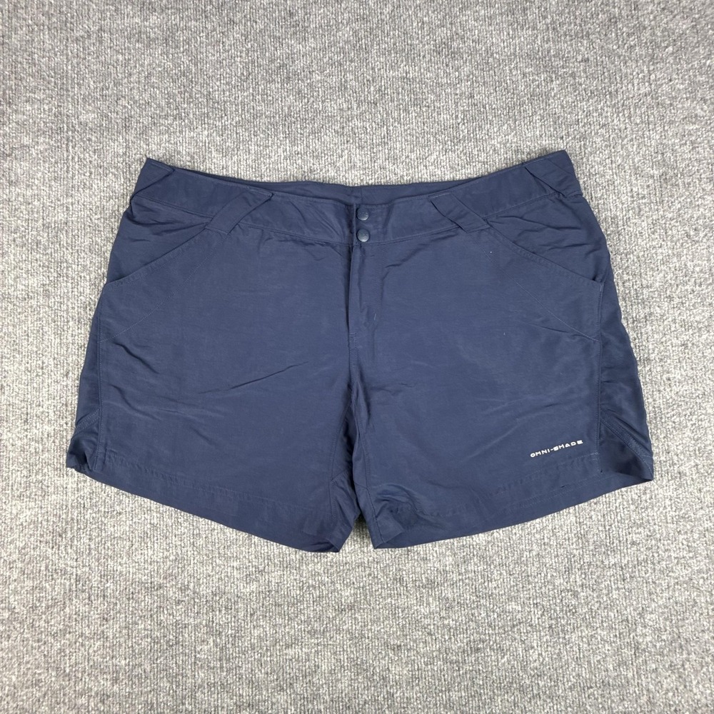 Columbia PFG Mens XL Blue Omni-Shade Nylon Fishing Hiking Shorts FL4524